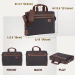 Banuce Waterproof Nylon Briefcase for Men Business Travel 14 Inch Laptop Messenger Bags Satchel Work Bag - Image 4